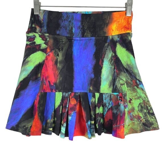 Donajo Pants - Donajo Tennis Skort Skirt Size 1 Pleated Abstract Print Multicolored NWT SS-1472